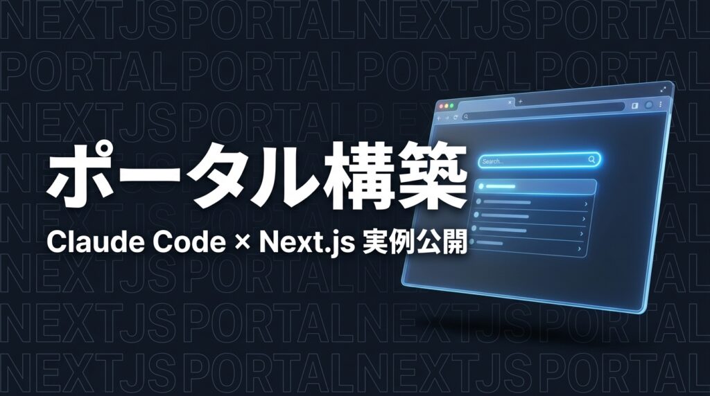 Claude Code × Next.jsでポータルサイトを構築した全手順【実例公開】