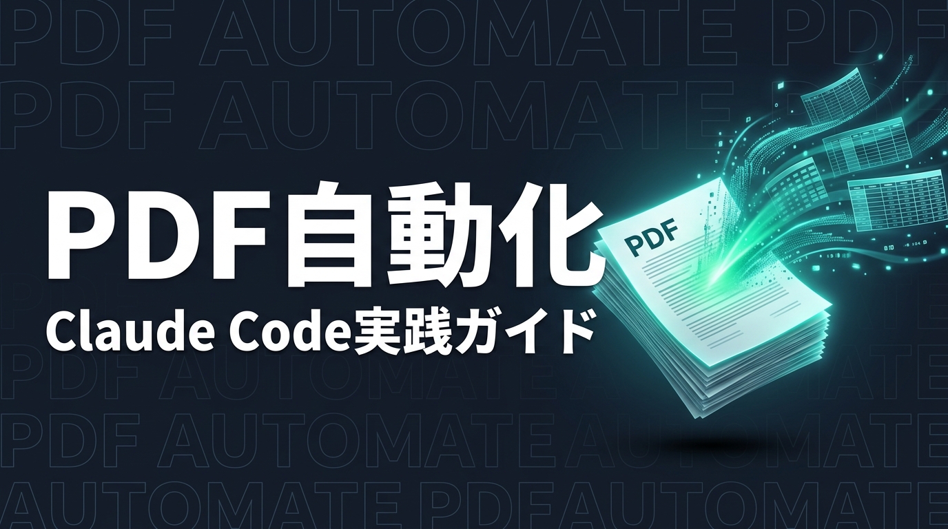 Claude Code × PDF｜読み取り・要約・データ抽出を自動化する方法