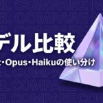 Claude Sonnet・Opus・Haikuモデル比較のイメージ画像