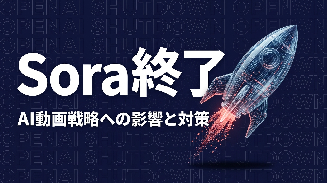 OpenAIが動画生成AI「Sora」を終了——企業のAI動画戦略に与える影響と対策