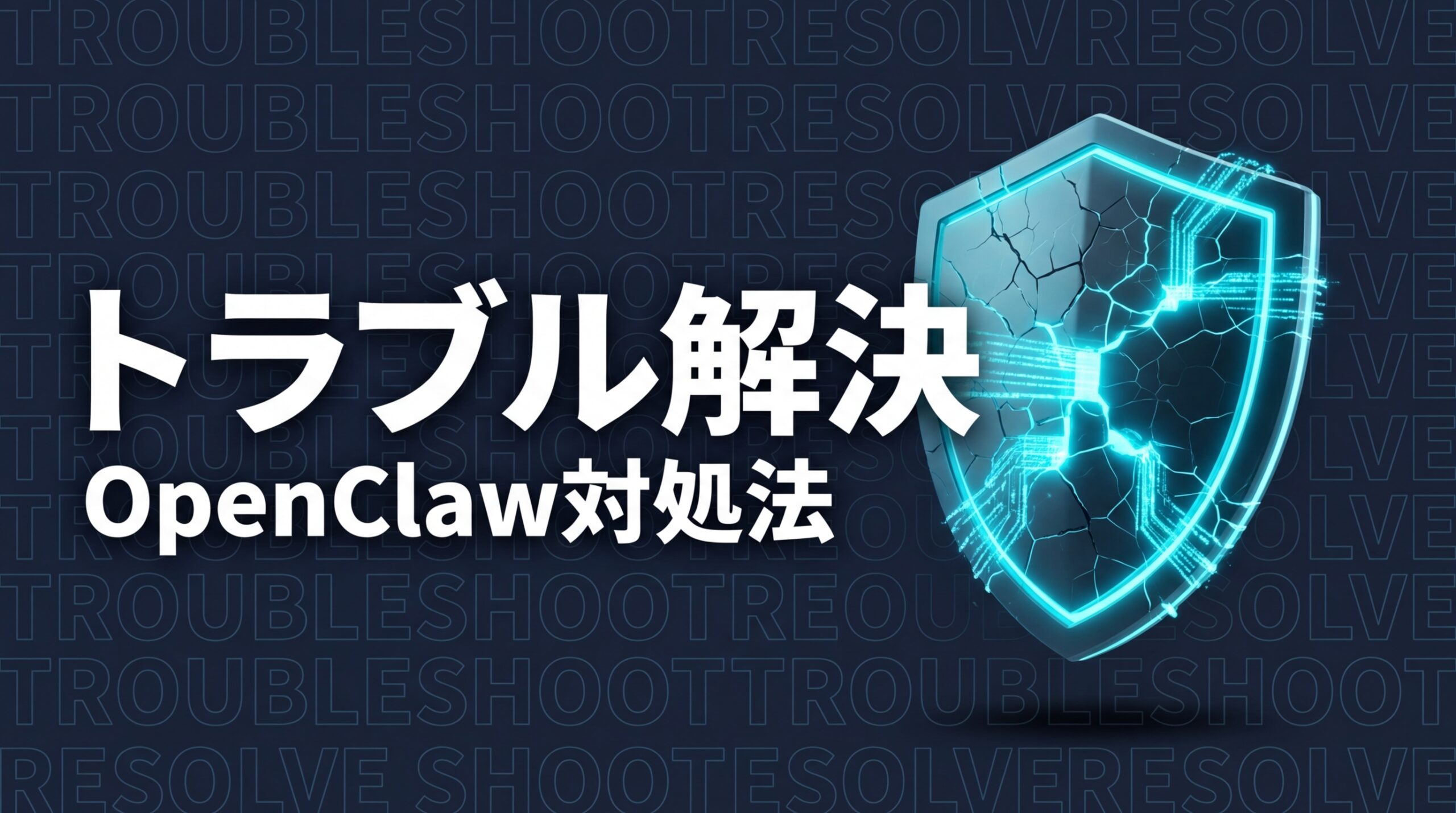 OpenClawのトラブルシューティング完全ガイド｜Slackで返信が来ない4つの原因と対処法