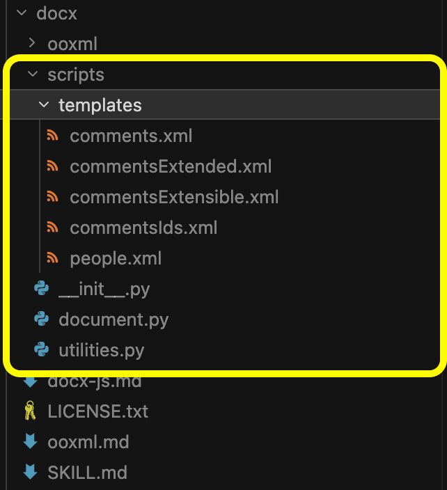 scriptsフォルダにPythonスクリプトなどの処理プログラムを格納する説明図