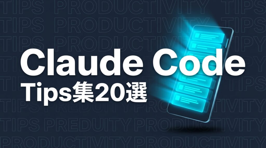 Claude Code Tips集｜知らないと損する生産性UPテクニック20選
