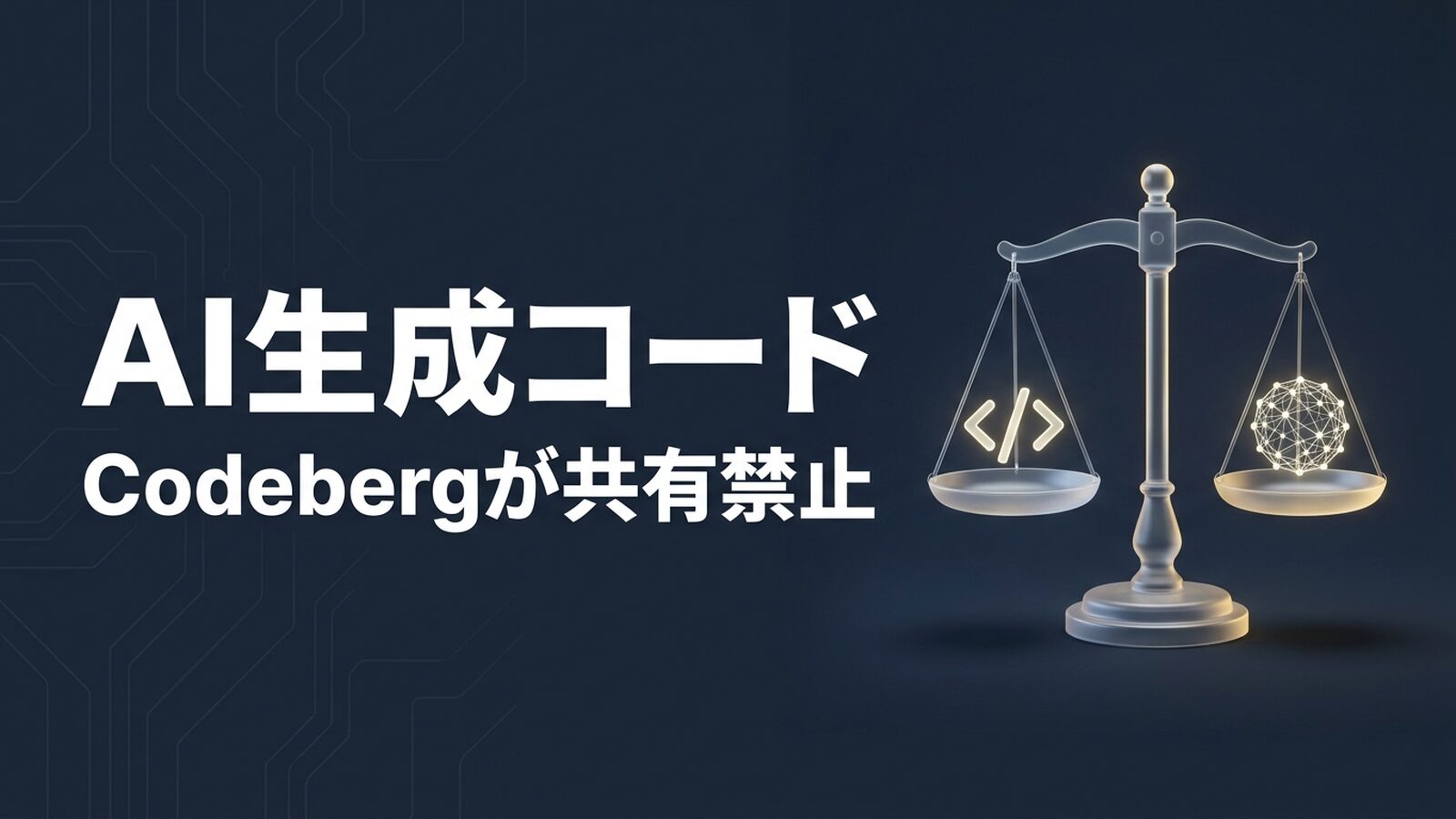 CodebergがAI生成コード主体の共有を禁止｜企業への影響