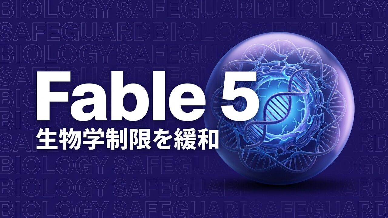 Anthropic、Fable 5の生物学制限を緩和｜誤検知85%減