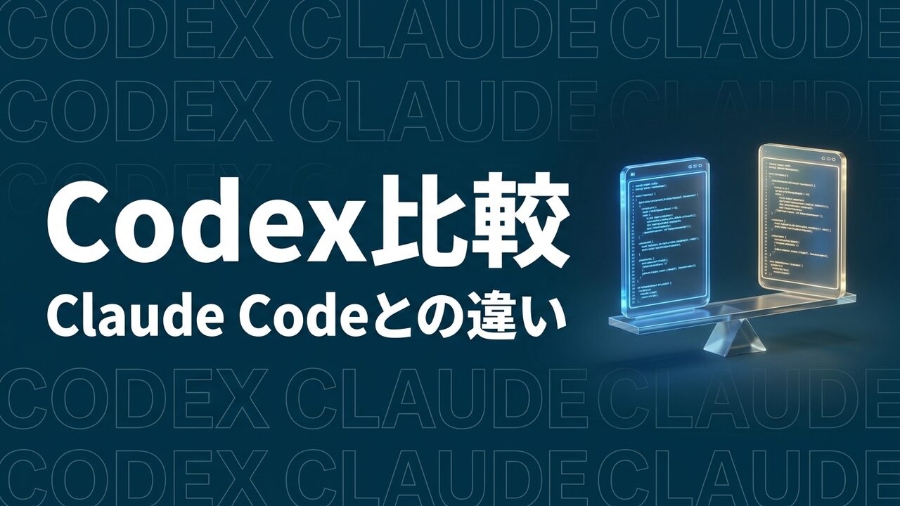 CodexとClaude Codeを比較｜料金、機能、選び方【2026年】