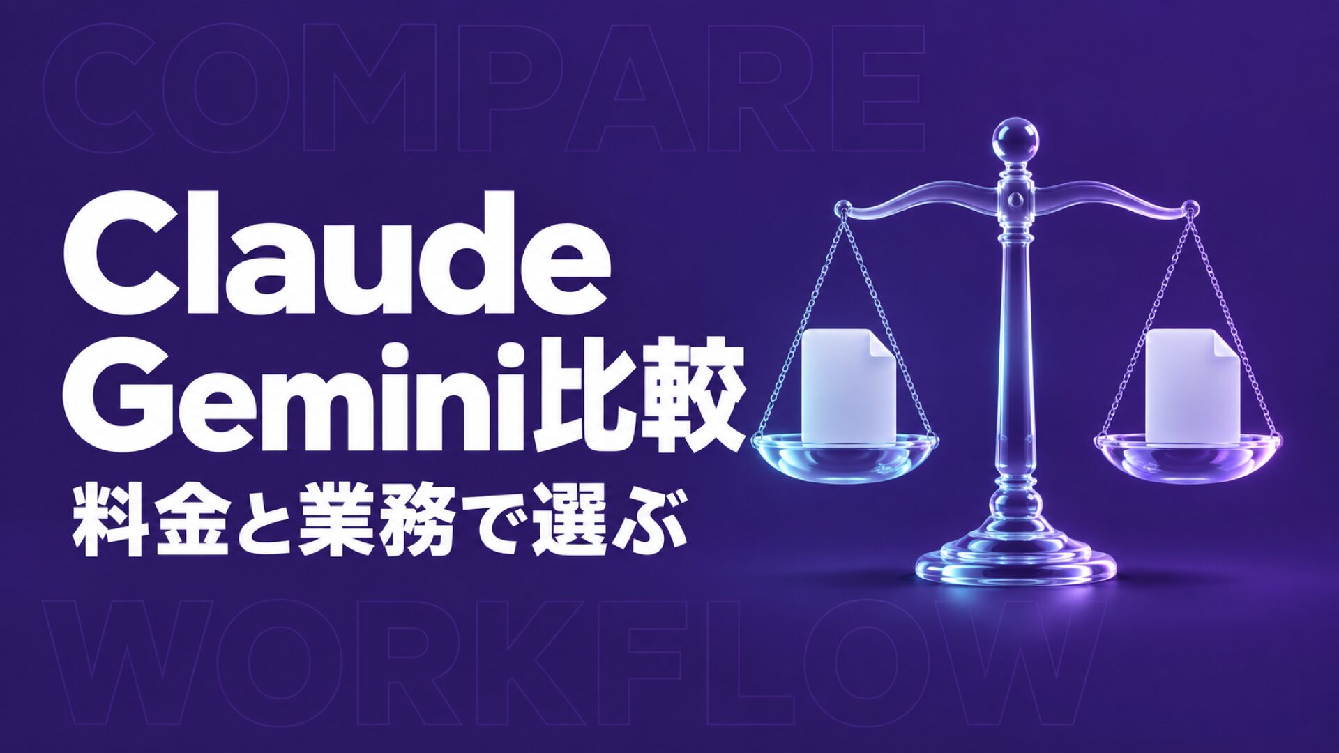 ClaudeとGeminiを比較｜料金と業務別の選び方