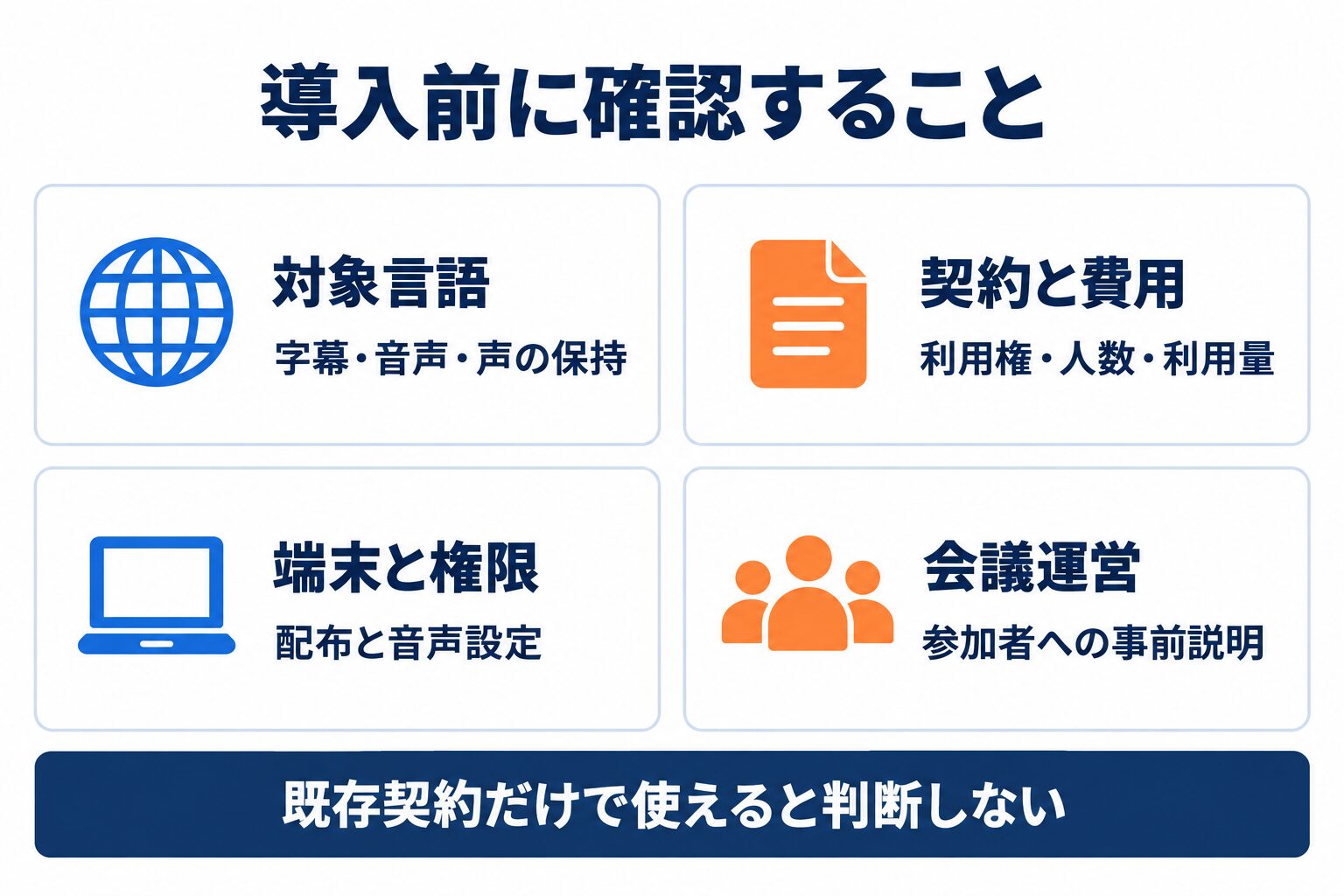 DeepL Voice導入前の言語・契約・端末・会議運営の確認点
