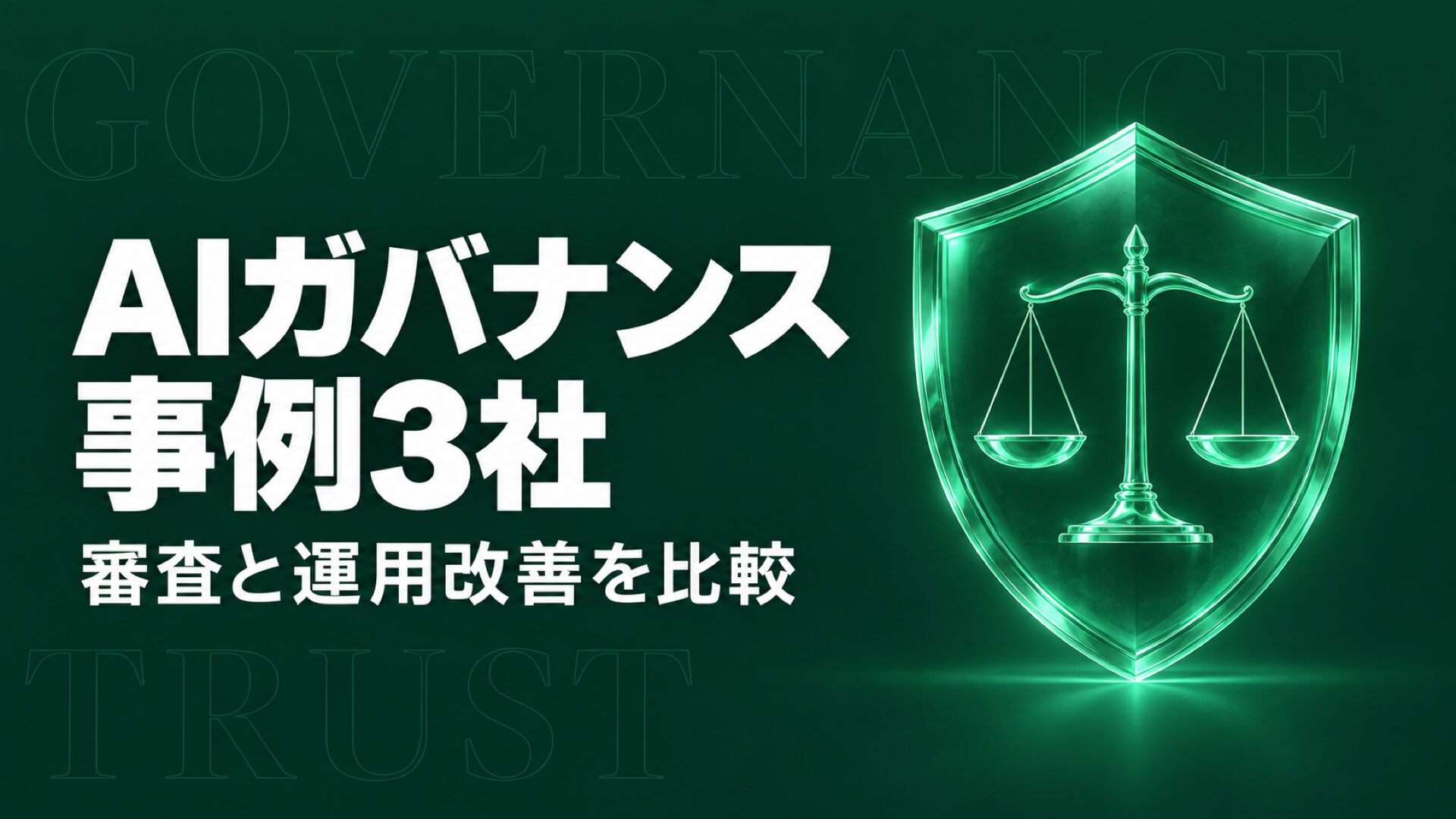 AIガバナンスの事例3社｜審査と運用改善を比較