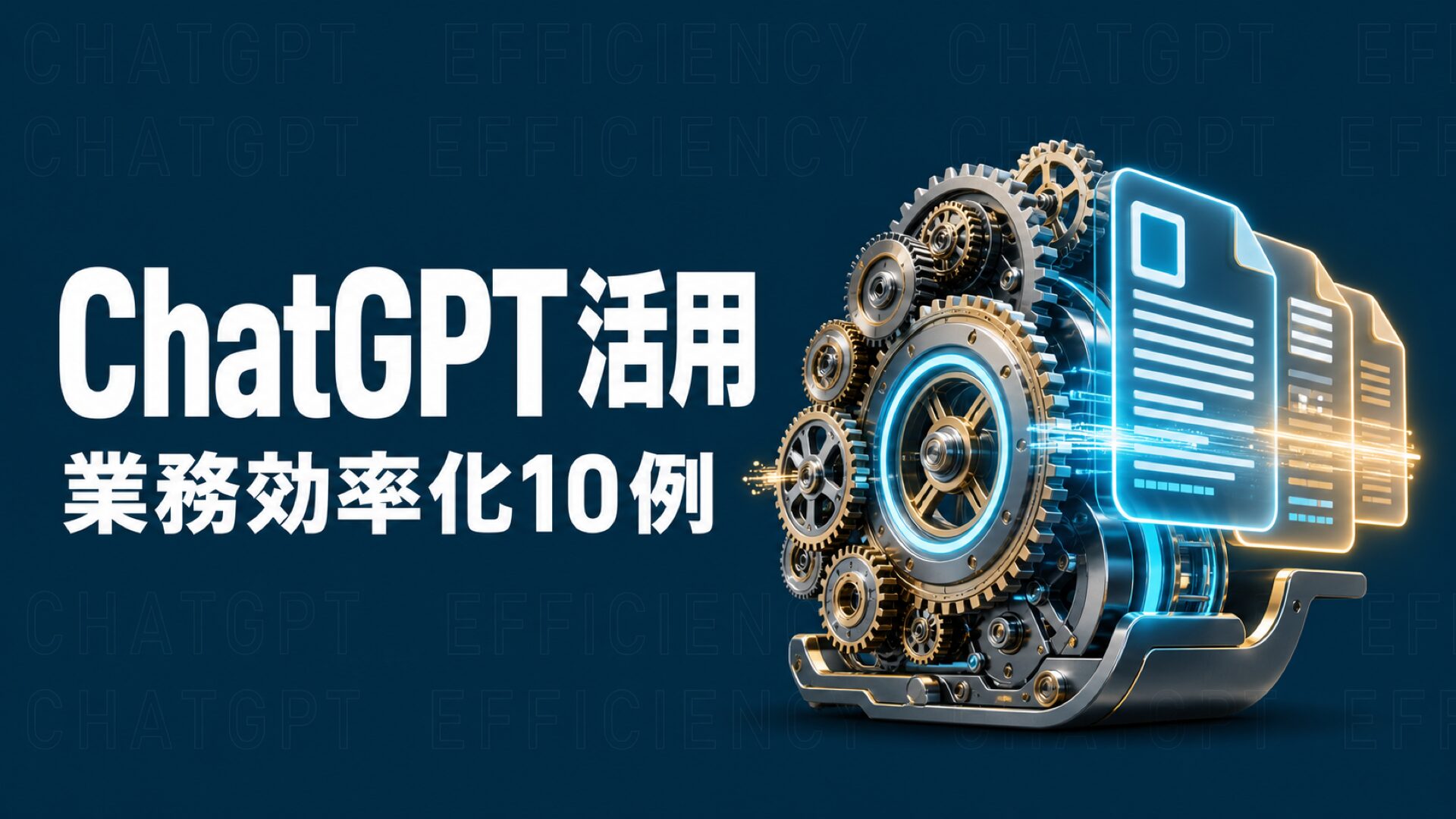 ChatGPTで業務効率化する方法｜部門別10例と7手順