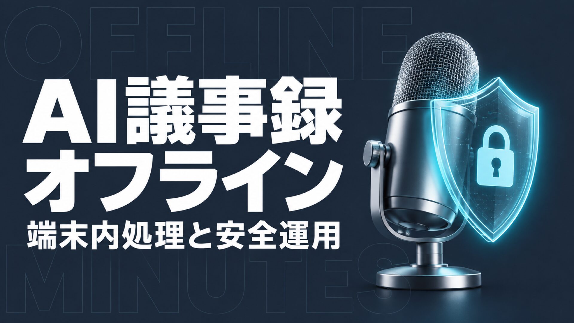 AI 議事録 オフライン:端末内で音声認識と要約