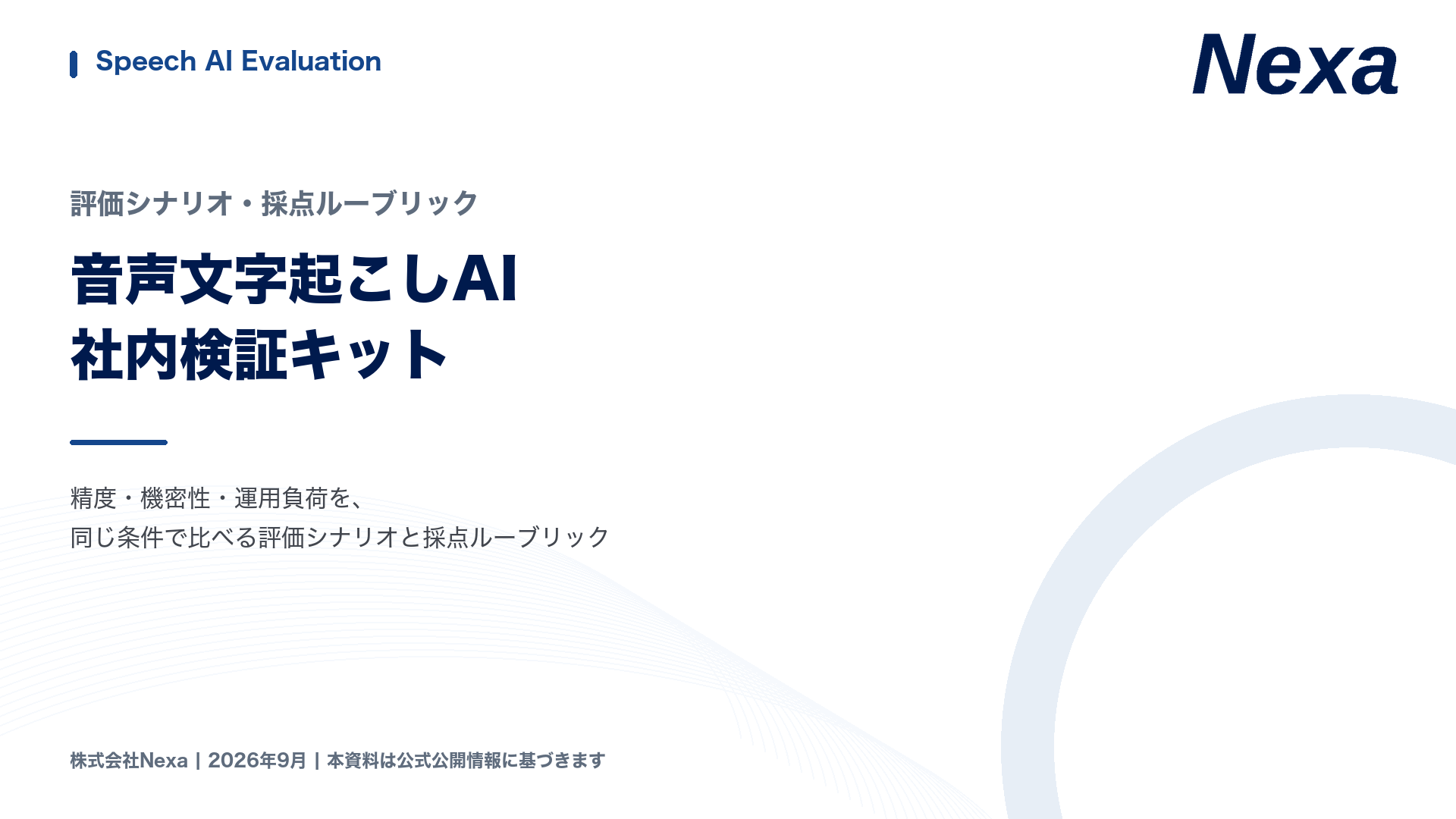 音声文字起こしAI 社内検証キットの表紙